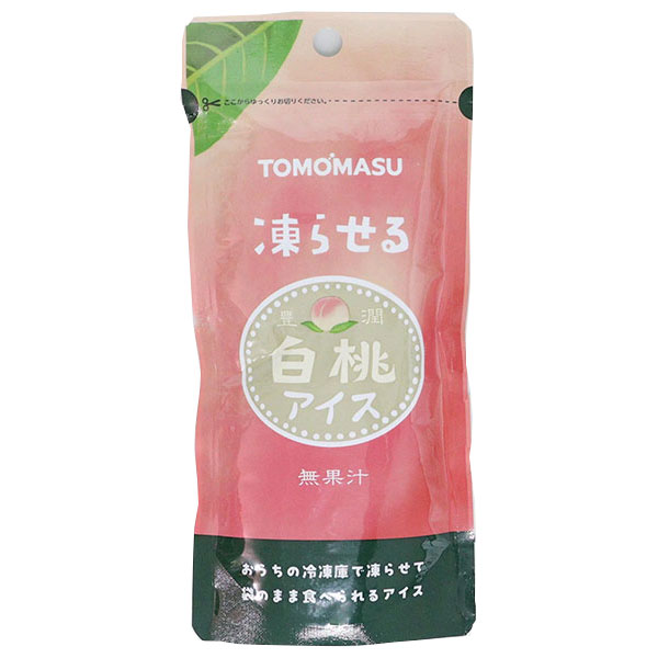 友桝飲料 白桃アイス 80gパウチ×36(12×3)本入