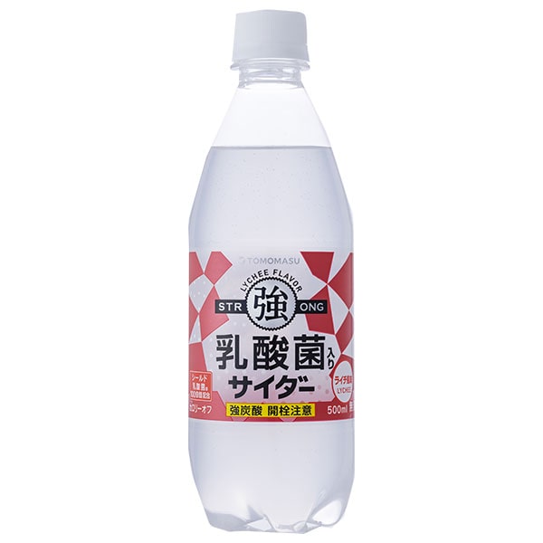友桝飲料 乳酸菌入りサイダー 500mlペットボトル×24本入×(2ケース)