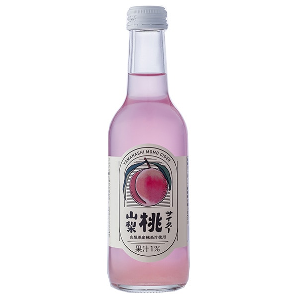 友桝飲料 山梨 桃サイダー 245ml瓶×24本入