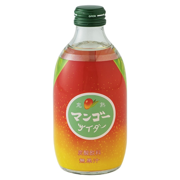 友桝飲料 完熟マンゴーサイダー 300ml瓶×24本入