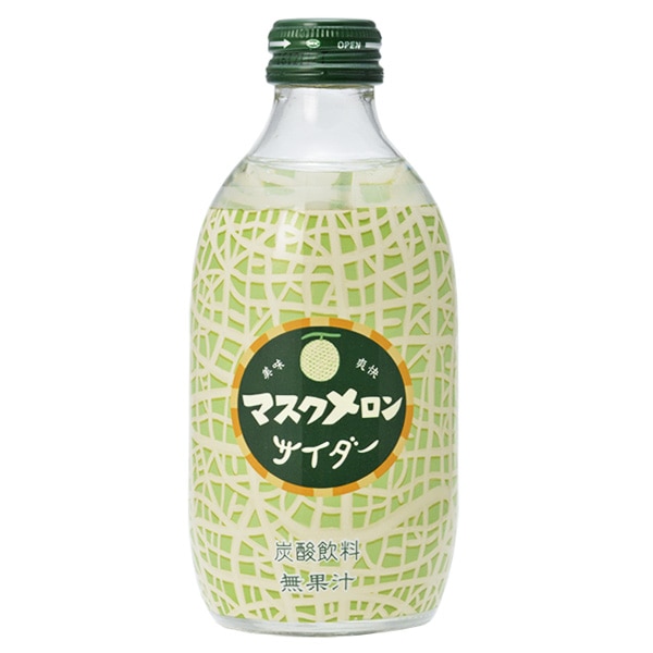 友桝飲料 マスクメロンサイダー 300ml瓶×24本入×(2ケース)