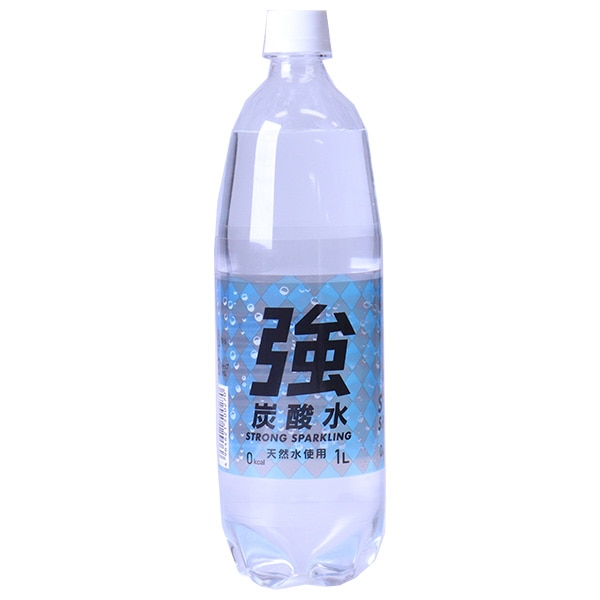 友桝飲料 強炭酸水(K) 1Lペットボトル×15本入×(2ケース)