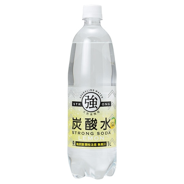 友桝飲料 強炭酸水レモン 1Lペットボトル×15本入×(2ケース)