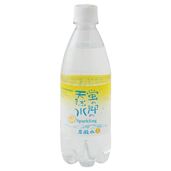 友桝飲料 蛍の郷の天然水 スパークリングレモン 500mlペットボトル×24本入×(2ケース)