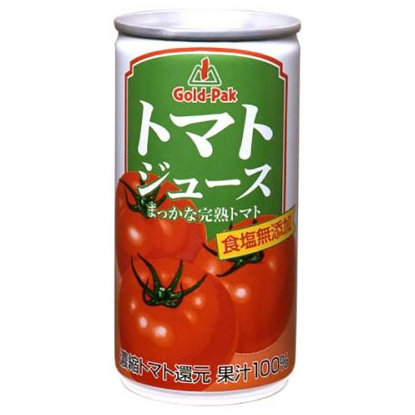 ゴールドパック トマトジュース 無塩(濃縮トマト還元) 190g缶×30本入×(2ケース)
