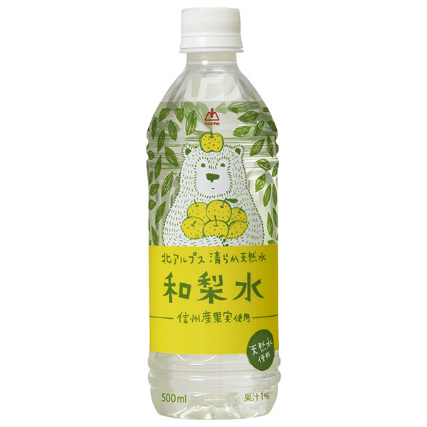 ゴールドパック 北アルプス清らか天然水 和梨水 500mlペットボトル×24本入×(2ケース)