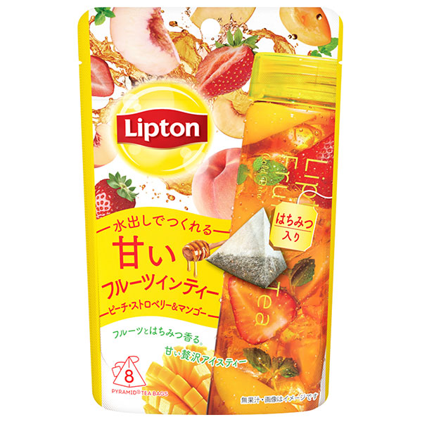 リプトン フルーツインティー ピーチ・ストロベリー&マンゴー ティーバッグ 8P×6袋入×(2ケース)