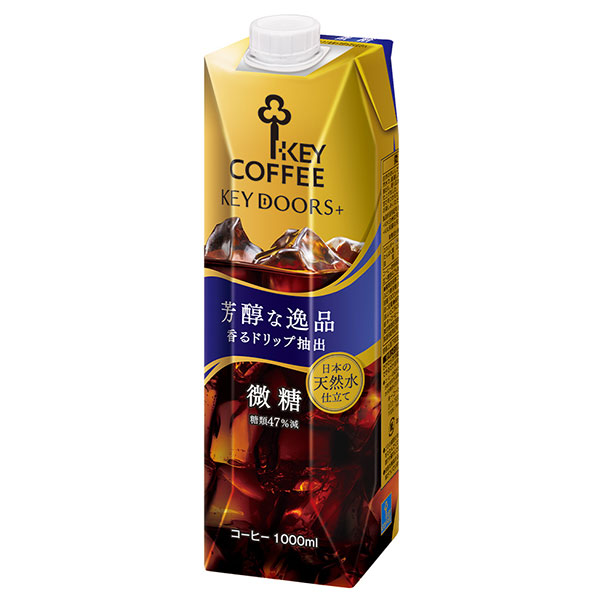 キーコーヒー リキッドコーヒー微糖 1L紙パック×6本入×(2ケース)