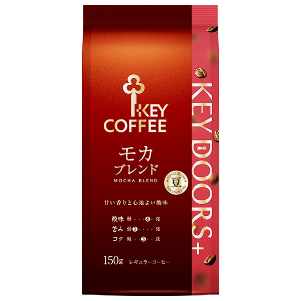 キーコーヒー LP KEY DOORS+ モカブレンド(豆) 150g×6袋入×(2ケース)