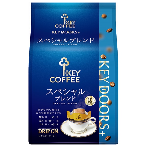 キーコーヒー KEY DOORS+ ドリップ オン スペシャルブレンド (8g×10袋)×6箱入×(2ケース)