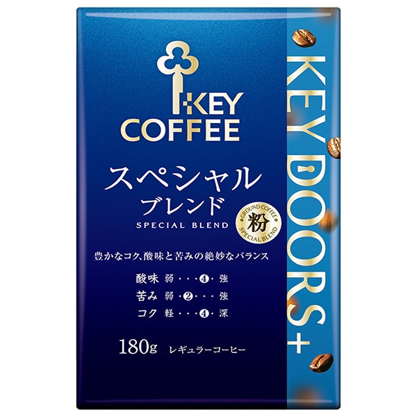 キーコーヒー VP(真空パック) KEY DOORS+ スペシャルブレンド(粉) 180g×6袋入×(2ケース)