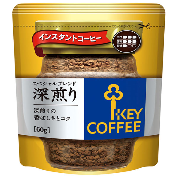 キーコーヒー インスタントコーヒー スペシャルブレンド 深煎り 詰替え用 60g×12袋入