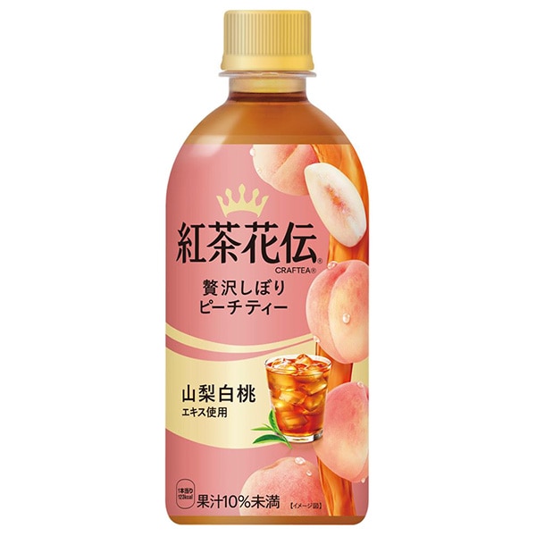 コカコーラ 紅茶花伝 CRAFTEA(クラフティー) 贅沢しぼりピーチティー 440mlペットボトル×24本入 メーカー直送