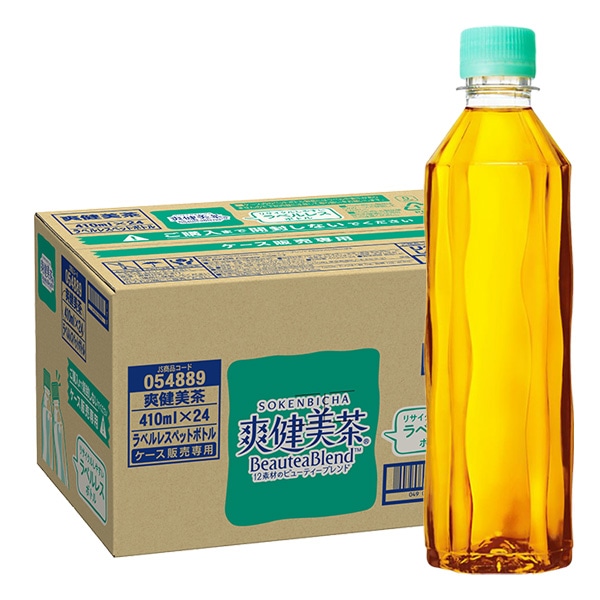 コカコーラ 爽健美茶 ラベルレス 410mlペットボトル×24本入 メーカー直送
