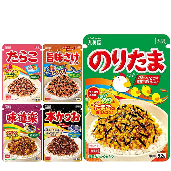 ネコポス 丸美屋 ふりかけ5種 大袋 詰め合わせセット 5(5種×1)袋入