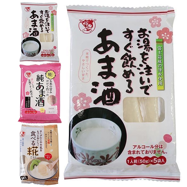 ネコポス 伊豆フェルメンテ あま酒・食べる糀 詰め合わせセット ×3(3種×1)袋入