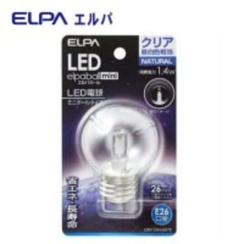 ELPA LED装飾電球 ミニボール球形 E26 G50 クリア昼白色 LDG1CN-G-G275 【同梱不可】[▲][AB]