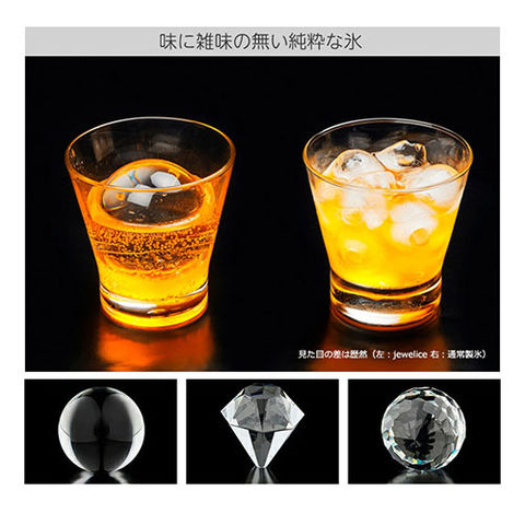 MEDIK 自宅でジュエルのような氷が作れる JEWEL ICE DUO MAKER 64mm ICE BALL(球形) DUO-T01-ICEBALL  キッチン家電【同梱不可】[△][AS] 【同梱不可】: ホビナビ ANA Mall店｜ANA Mall｜マイルが貯まる・使えるショッピングモール