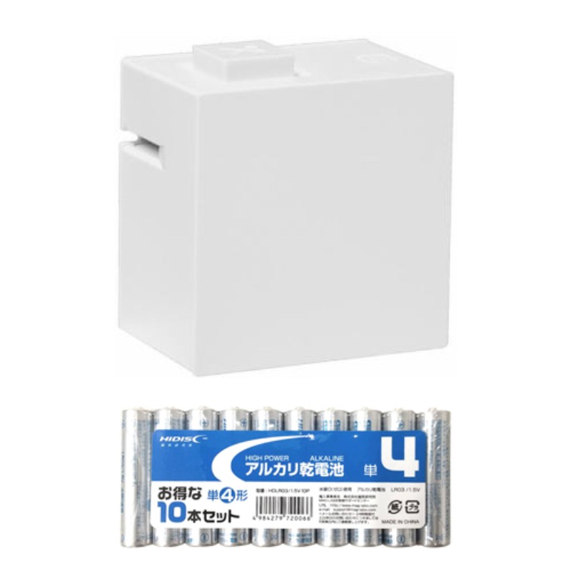 KING JIM KING JIM ラベルプリンター テプラLite ホワイト + アルカリ乾電池 単4形10本パックセット LR30WH+HDLR03/1.5V10P