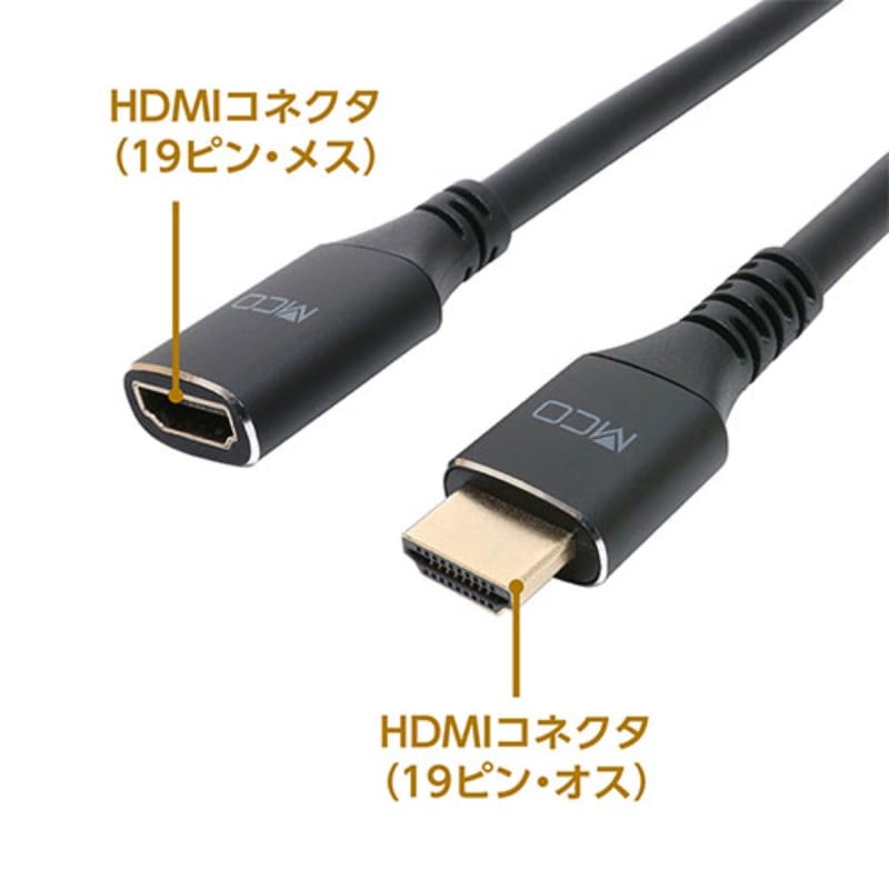【5個セット】 ミヨシ 4K 60Hz対応 HDMI延長ケーブル 1m HET-P10/BKX5 【同梱不可】[▲][AS]