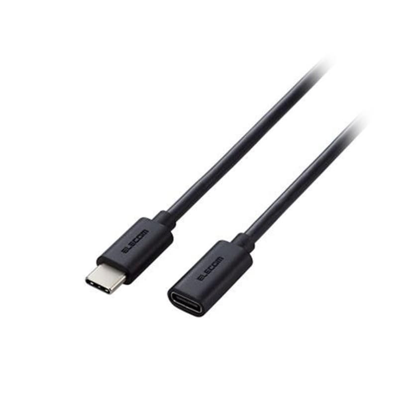【5本セット】 エレコム USB2.0延長ケーブル C-Cメスタイプ USB PD対応 ノーマル 1.0m ブラック MPA-ECC10BKX5 【同梱不可】[▲][AS]