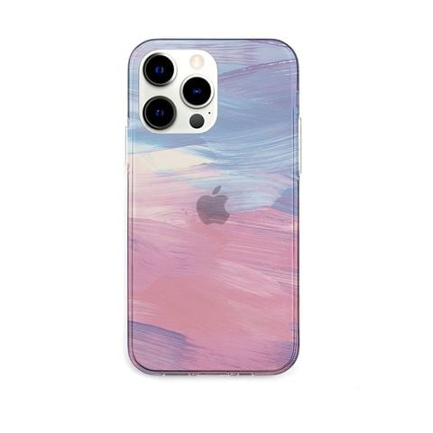 AKAN】ソフトクリアケース for iPhone 13 Pro ピンクパステル おしゃれ