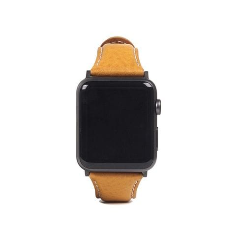 【SLG Design】アップルウォッチ バンド イタリア レザー Italian Minerva Box Leather for Apple  Watch 41/40/38mm タン [▲][R]