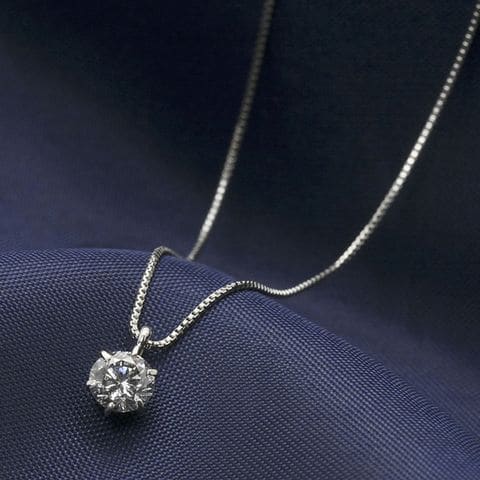 ダイヤモンド ネックレス 一粒 プラチナ Pt900 0.3ct ダイヤネックレス
