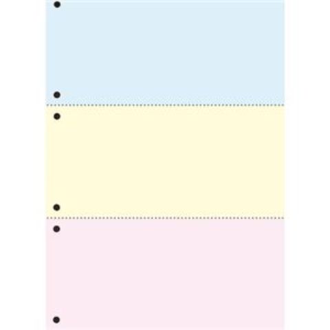 【新品】TANOSEEマルチプリンタ帳票(FSC森林認証紙) A4カラー 3面6穴 1箱(500枚)