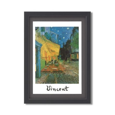 フィンセント・ウィレム・ファン・ゴッホ（Vincent Willem van Gogh）ポスター額装品 □ゴッホ額装「夜のカフェテラス」  【同梱不可】【代引不可】[△][TP]: ホビナビ ANA Mall店｜ANA Mall｜マイルが貯まる・使えるショッピングモール