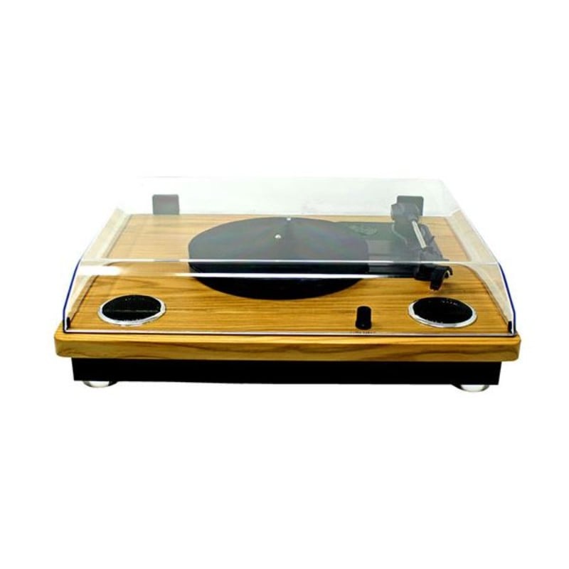 WINTECH スピーカー内蔵レコードプレーヤー KRP-206S 音響機器 ブラウン 【同梱不可】【代引不可】[▲][TP]