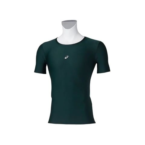 【asics/アシックス】18UNDERSHIRTSHS D/グリーン Sサイズ 野球 ベースボール ウェア アンダーシャツ 半袖 2121A281  【同梱不可】[▲][ZX] 【同梱不可】