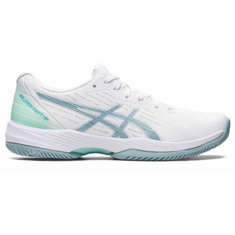 【アシックス/asics】SOLUTION SWIFT FF オールコート用 ホワイト/スモークブルー 22.5cm テニス シューズ レディース  【同梱不可】[▲][ZX] 【同梱不可】