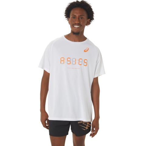 【アシックス/asics】プリント 半袖 Tシャツ ホワイト Mサイズ (2091A624 100) 陸上 メンズ ウェア  /2091A624【同梱不可】[▲][ZX] 【同梱不可】