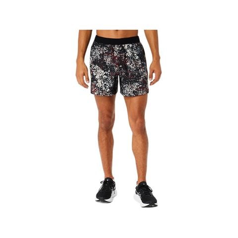 【asics/アシックス】ALLOVERPRINT5INSHORT パフォーマンスブラックXアンティークレッド Mサイズ ランニング ウェア  ショートパンツ メンズ 2011C931 【同梱不可】[▲][ZX] 【同梱不可】