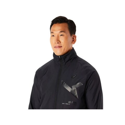 【asics/アシックス】2031E272 A-I-M WIND BREAKER JACKET トレーニング SA メンズ ウェア ウィンドブレーカー  パフォーマンスブラック×パフォーマンスブラック XL サイズ 【同梱不可】[▲][ZX] 【同梱不可】