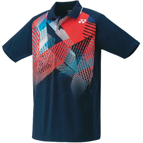 【YONEX/ヨネックス】半袖 襟付き ポロシャツ ユニゲームシャツ ネイビー Lサイズ 日本製 ウェア トップス 10530  /10530【同梱不可】[▲][ZX] 【同梱不可】