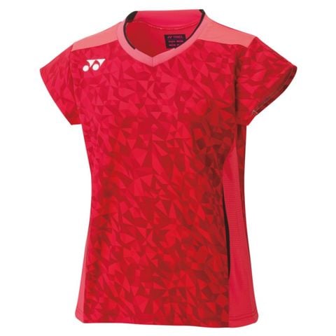 【YONEX/ヨネックス】ウィメンズゲームシャツ フィットシャツ シャインレッド S バドミントン レディース 女性 20720  【同梱不可】[▲][ZX] 【同梱不可】