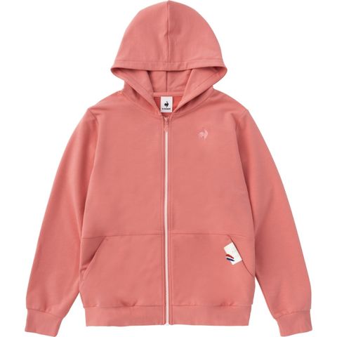 【le coq sportif/ルコック】スウェットフルジップパーカー マルチトレ－ニング トップス ピンク Lサイズ (QMWVJF40)  【同梱不可】[▲][ZX] 【同梱不可】