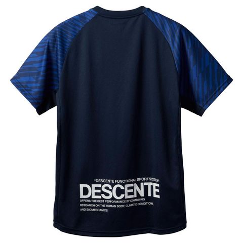 【DESCENTE/デサント】半袖 バレーボール シャツ ネイビー Mサイズ バレー トップス (DVUVJA52) 【同梱不可】[▲][ZX]  【同梱不可】