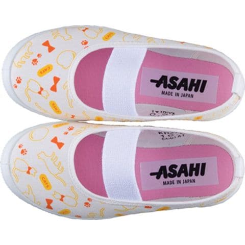 【ASAHI/アサヒシューズ】アサヒS04BG ベージュ 18.0cm 上履き キッズ ネコ柄 うわばき うわぐつ KD37512  【同梱不可】[▲][ZX] 【同梱不可】