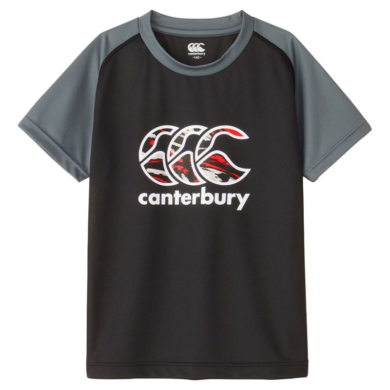 【CANTERBURY/カンタベリー】160サイズ プラクティスティー Tシャツ ラグビー ウェア（ジュニア） 19/ブラック RGJ34030  【同梱不可】[▲][ZX]