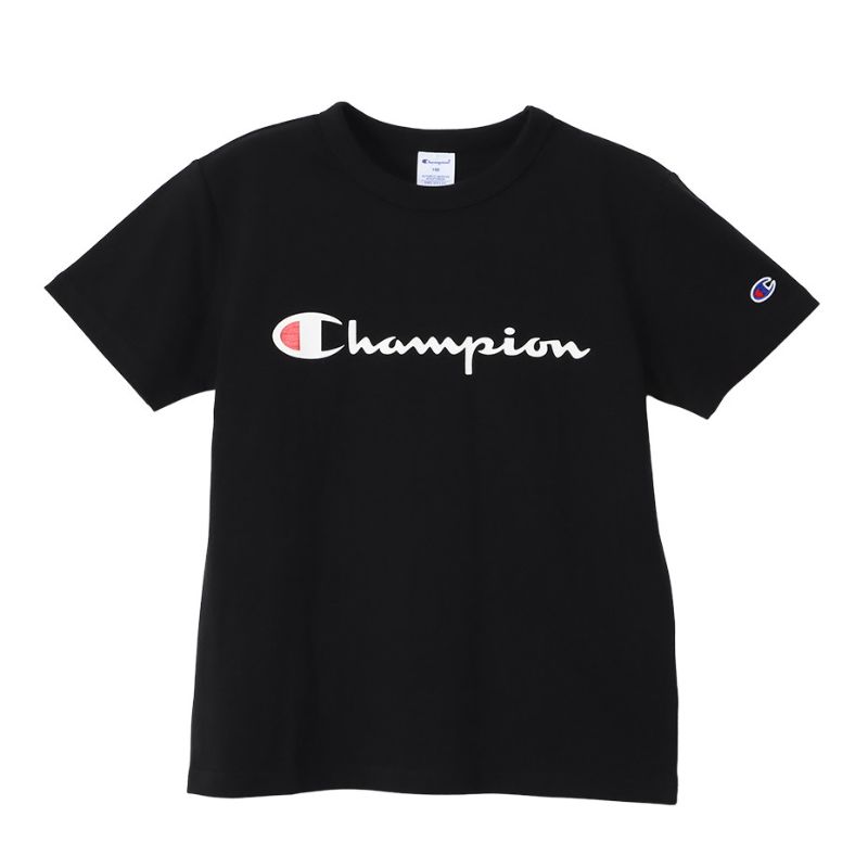 【CHAMPION/チャンピオン】120サイズ ショートスリーブ Tシャツ 半袖 ウェア (キッズ) 090/ブラック CK-Z302  【同梱不可】[▲][ZX]