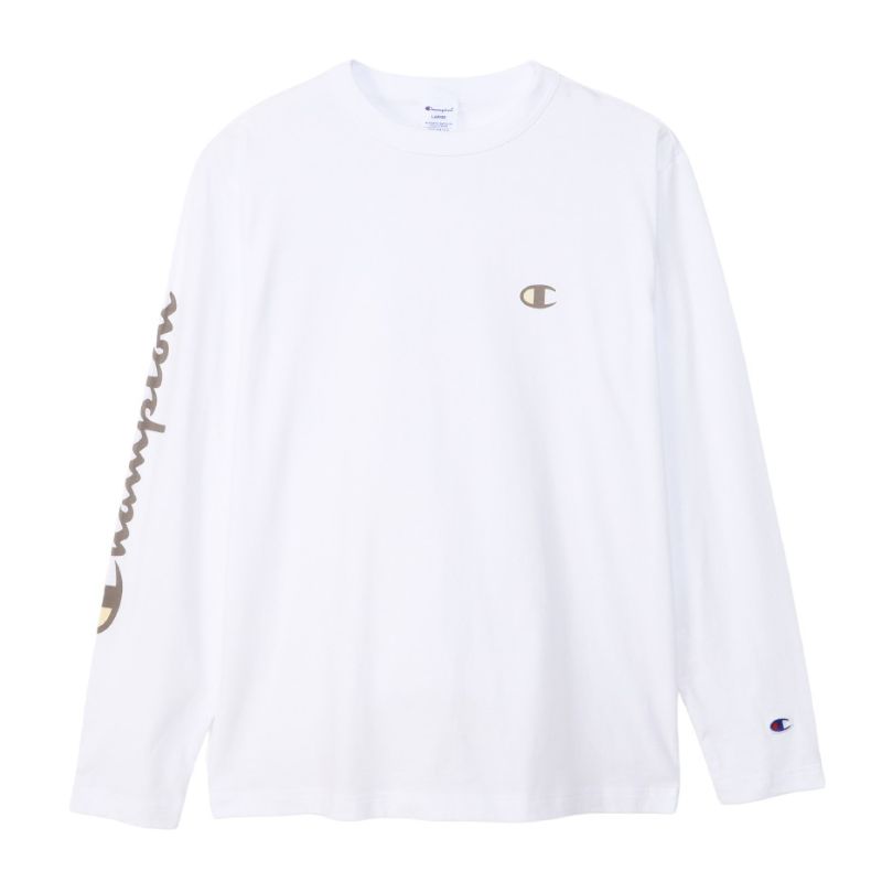 【CHAMPION/チャンピオン】Mサイズ ロングスリーブ Tシャツ 長袖 ウェア (メンズ) 010/ホワイト C3-Z413  【同梱不可】[▲][ZX]