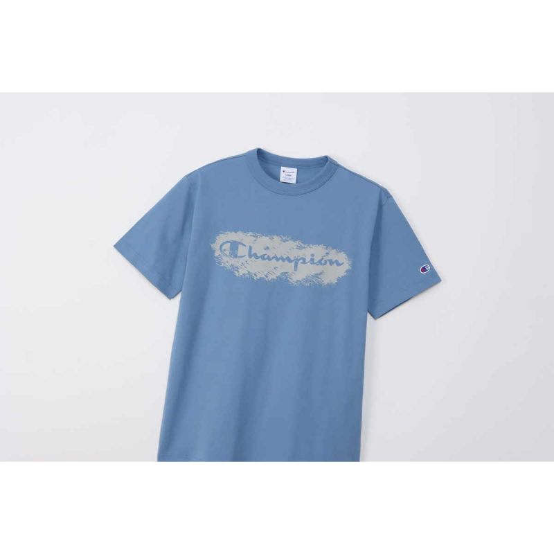 【CHAMPION/チャンピオン】Lサイズ ショートスリーブ Tシャツ 半袖 (メンズ) 337/スレートブルー C3-Z344  【同梱不可】[▲][ZX]