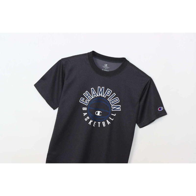 【CHAMPION/チャンピオン】160サイズ ミニ Tシャツ 半袖 バスケット ウェア (キッズ) 099/ヘザーブラック CK-ZB319  【同梱不可】[▲][ZX]