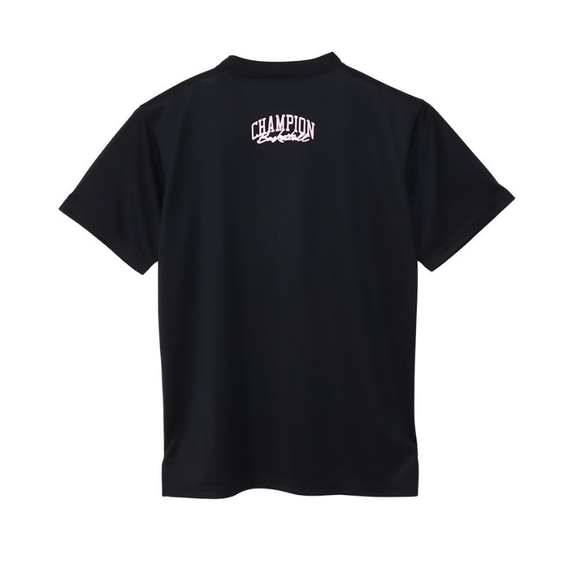 【CHAMPION/チャンピオン】140サイズ ミニ Tシャツ 半袖 バスケット ウェア (キッズ) 107/ブラックＸピンク CK-ZB322  【同梱不可】[▲][ZX]