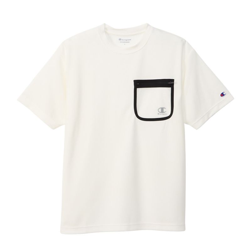 XLサイズ 半袖 ポケットTシャツ (メンズ) 010 ホワイト C3-ZS316 [△][ZX]