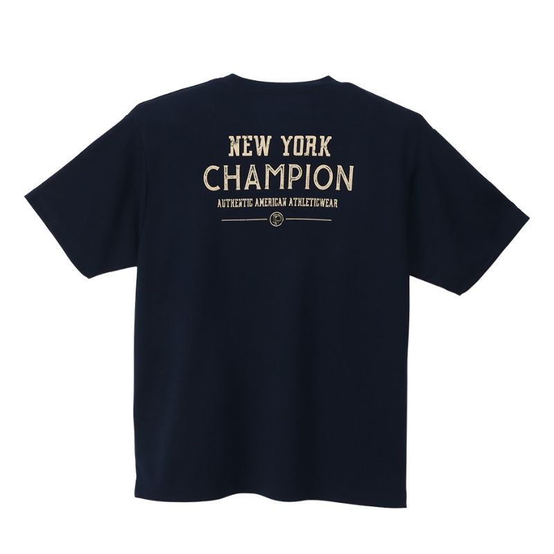 【CHAMPION/チャンピオン】Lサイズ 半袖 ポケットTシャツ (メンズ) 386/ダークネイビー C3-ZS316 【同梱不可】[▲][ZX]