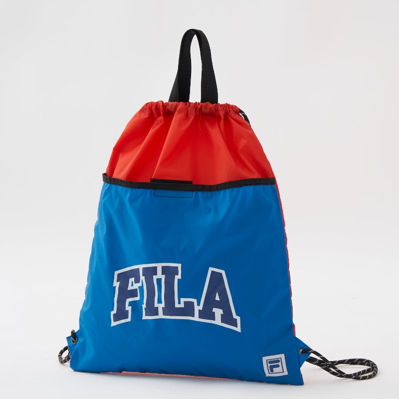 【FILA/ニッキー】Fサイズ ナップサック バッグ ジュニア キッズ ブルー 123520 【同梱不可】[▲][ZX]